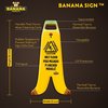 Zoro Select Banana Caution Sign, AFRAME, 6PK BSIGNCASE